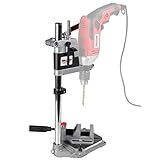 WALTER Bohrmaschinenständer mit Schraubstock, Bohrständer, Ständer für Bohrmaschine, aus Bohrmaschine wird Tischbohrmaschine, verstellbar, stabil, passend für viele Modelle