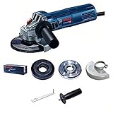 Bosch Professional Winkelschleifer GWS 9-115 S (900 Watt, Leerlaufdrehzahl: 2800 – 11000 min-1, inkl. Zusatzhandgriff, Schutzhaube, Schraubenschlüssel, im Koffer)