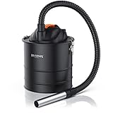 Brandson - 2 in 1 Aschesauger Kaminsauger 1200W - 20 L Volumen – mit Hepafilter und Vorfilter – Asche Ruß Staubsauger für Kamin Grill Ofen - Saug- und Blasfunktion – metallverstärkter Saugschlauch